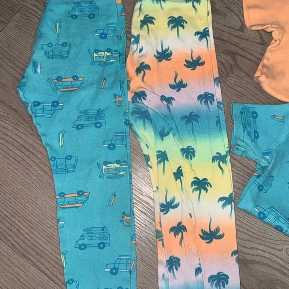Cat & Jack Kids Pajama Set - Orange, Blue, and Multicolor - Picture 3 of 3